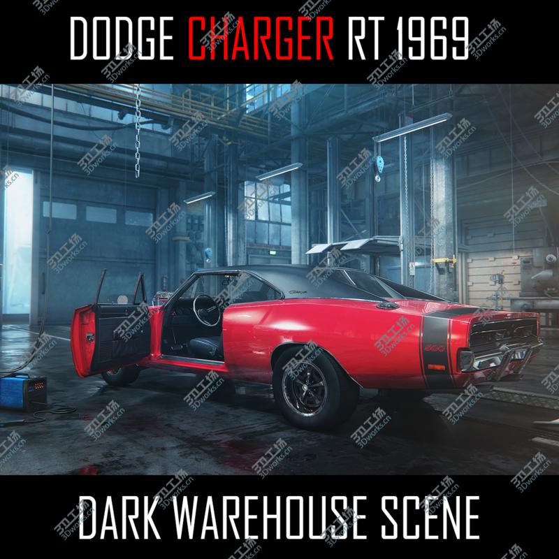 images/goods_img/2021040162/3D 1969 Dodge Charger in Dark Garage Environment/1.jpg